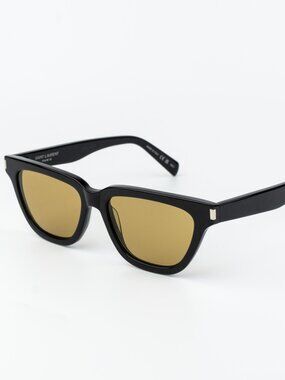 Saint Laurent Men Sunglasses Black Cat Eye SL462 SULPICE 009 NEW AUTHENTIC